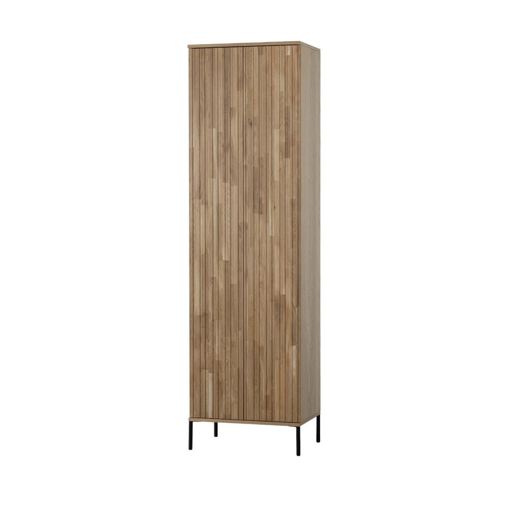 New Gravure - Columna de almacenaje 2 puertas 1 cajón - Madera - Madera clara