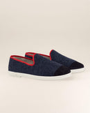 Zapatilla de lana para hombre, rojo marino Angarde packshot perfil