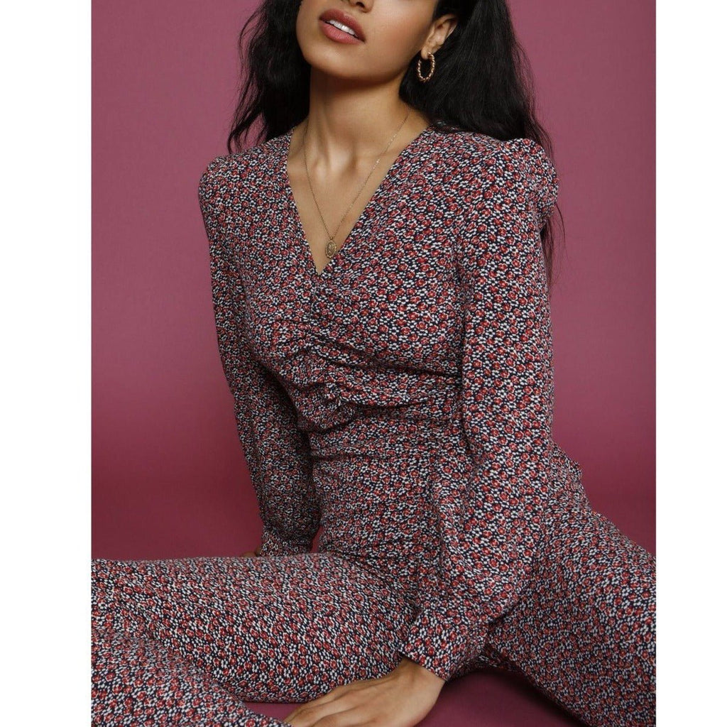 Andrea Jumpsuit - Red Mini Fleurette