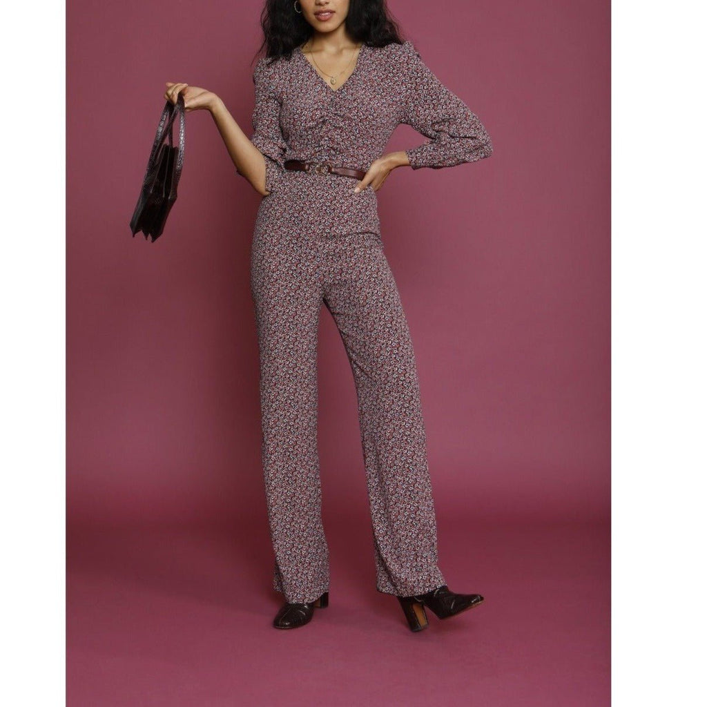 Andrea Jumpsuit - Red Mini Fleurette