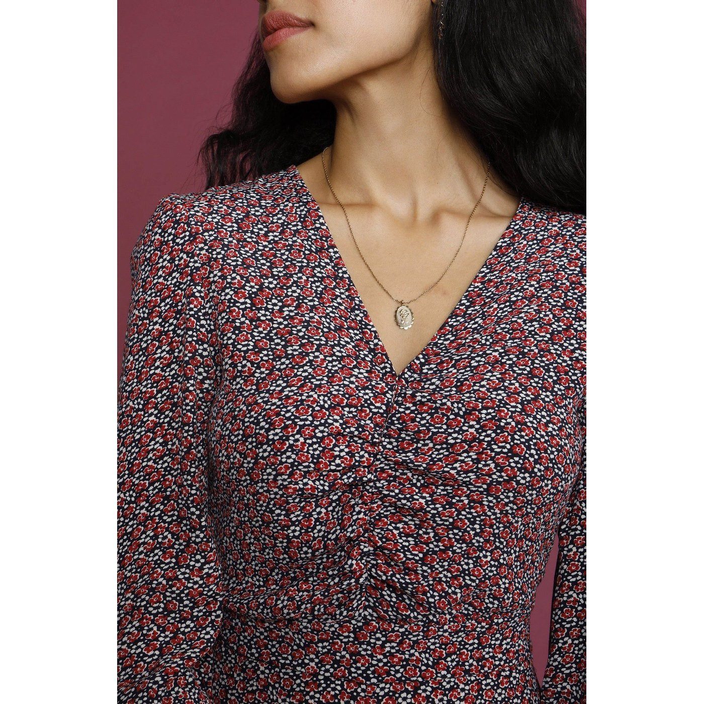 Andrea Jumpsuit - Red Mini Fleurette