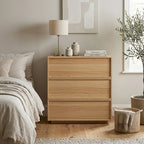 Joy - Commode 3 Tiroirs - Bois - Bois Clair