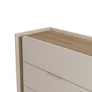 Boxy - Commode 3 Tiroirs Et Métal - Bois - Beige