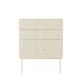 Molly - Commode 4 Tiroirs - Bois Et Métal - Crème