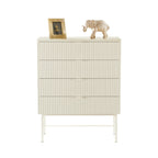 Molly - Commode 4 Tiroirs - Bois Et Métal - Crème