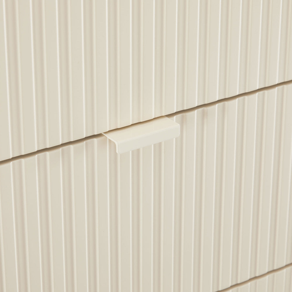 Molly - Commode 4 Tiroirs - Bois Et Métal - Crème