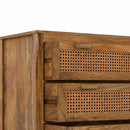 Commode en cannage 3 tiroirs Tiki