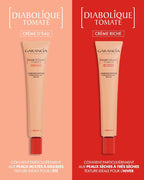 comparaison des deux crèmes de jour - diabolique tomate crème d'eau et riche  
