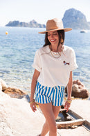 CONRAD Bleu Roi - Mini Short Rayé