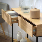 Tessa - Console 2 Tiroirs - Bois