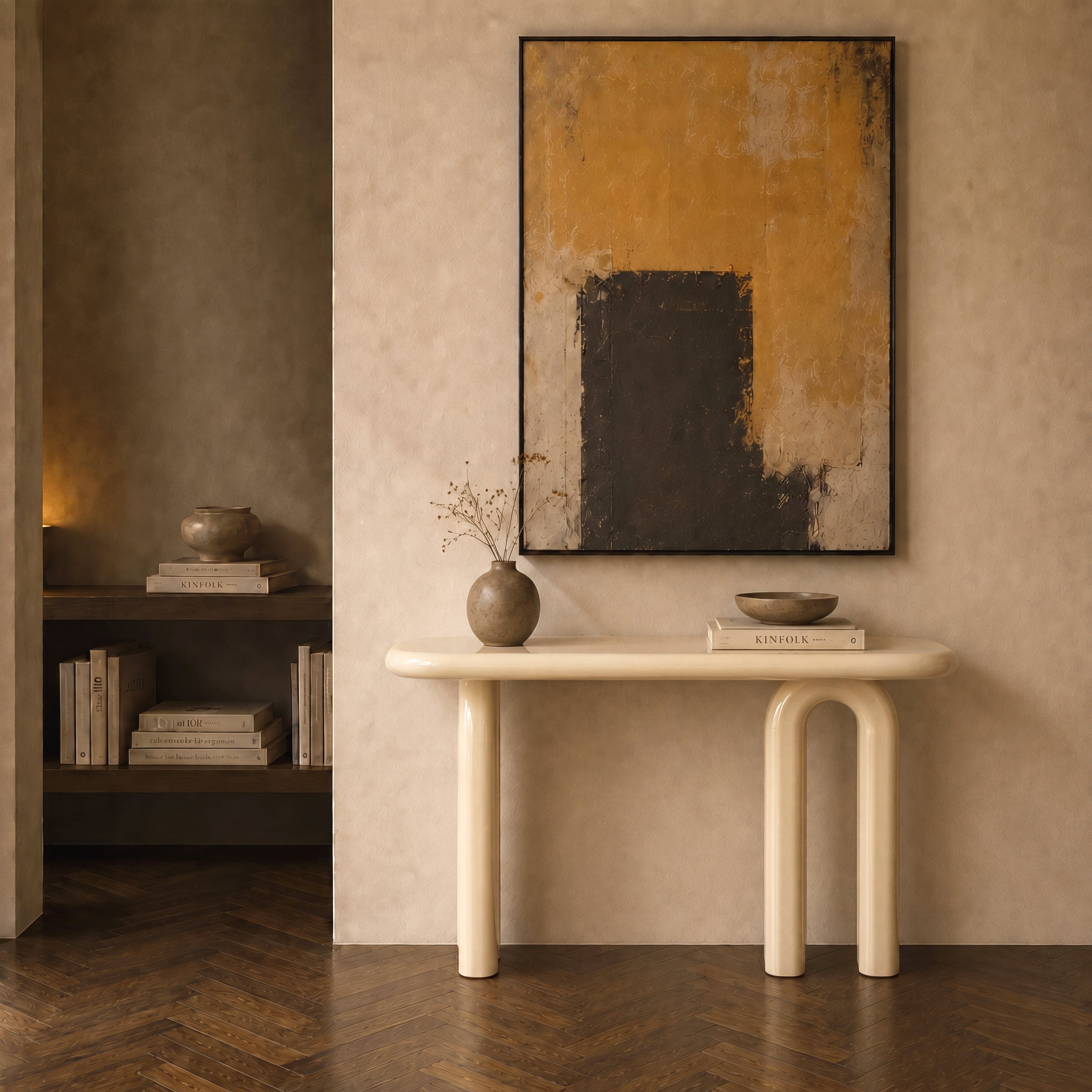 Opal - Consola de Mdf Lacado Blanco
