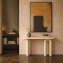 Console Opale laquée blanche en MDF, 120 cm