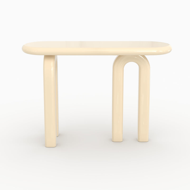 Console Opale laquée blanche en MDF, 120 cm