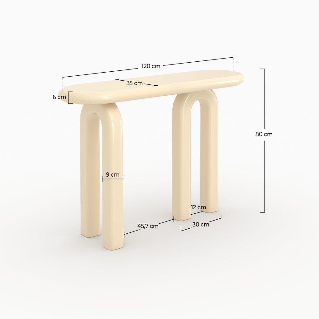 Opal - Consola de Mdf Lacado Blanco