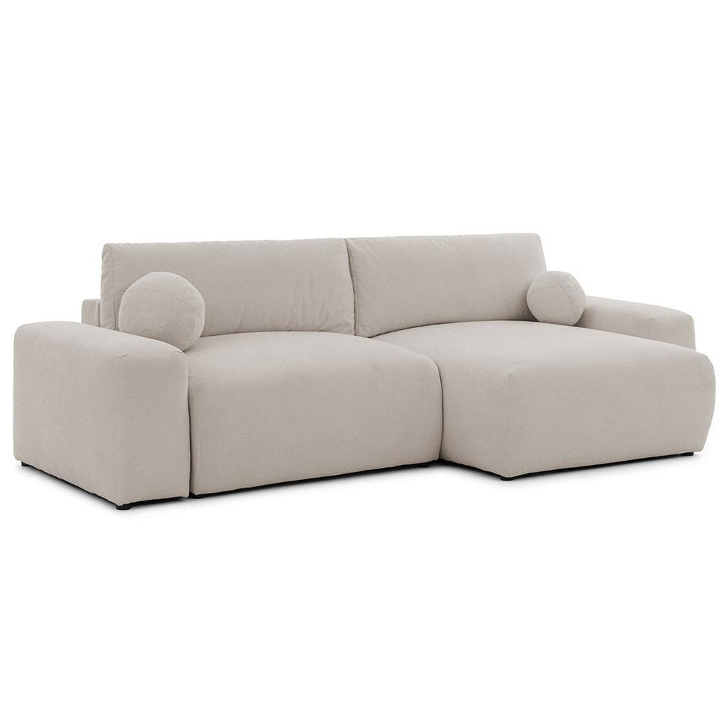 Constance - Sofá Rinconero Reversible - Con Arcón - 4 Plazas - Tela - Beige