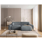 Constance - Sofá Rinconera Reversible - Con Arcón - 4 Plazas - Tela - Gris