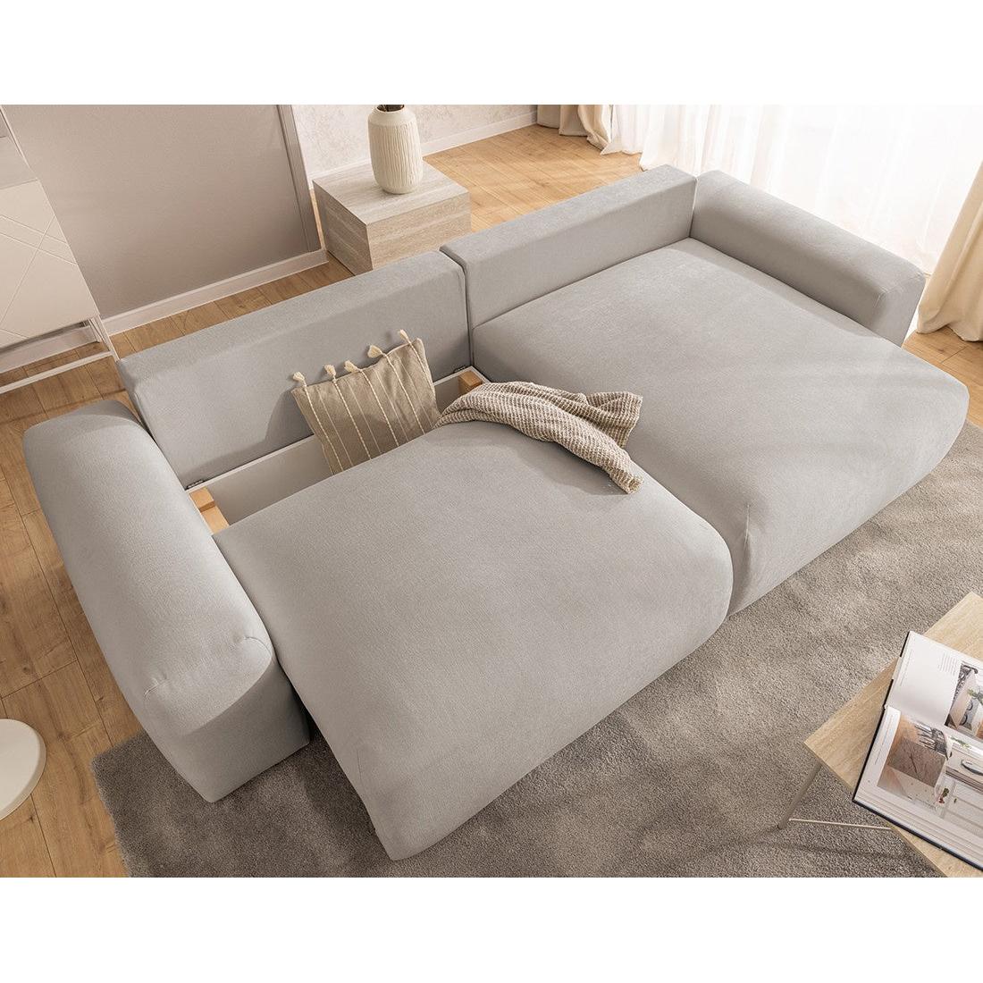 Constance - Sofá Rinconero Reversible - Con Arcón - 4 Plazas - Tela - Beige