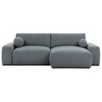 Constance - Sofá Rinconera Reversible - Con Arcón - 4 Plazas - Tela - Gris