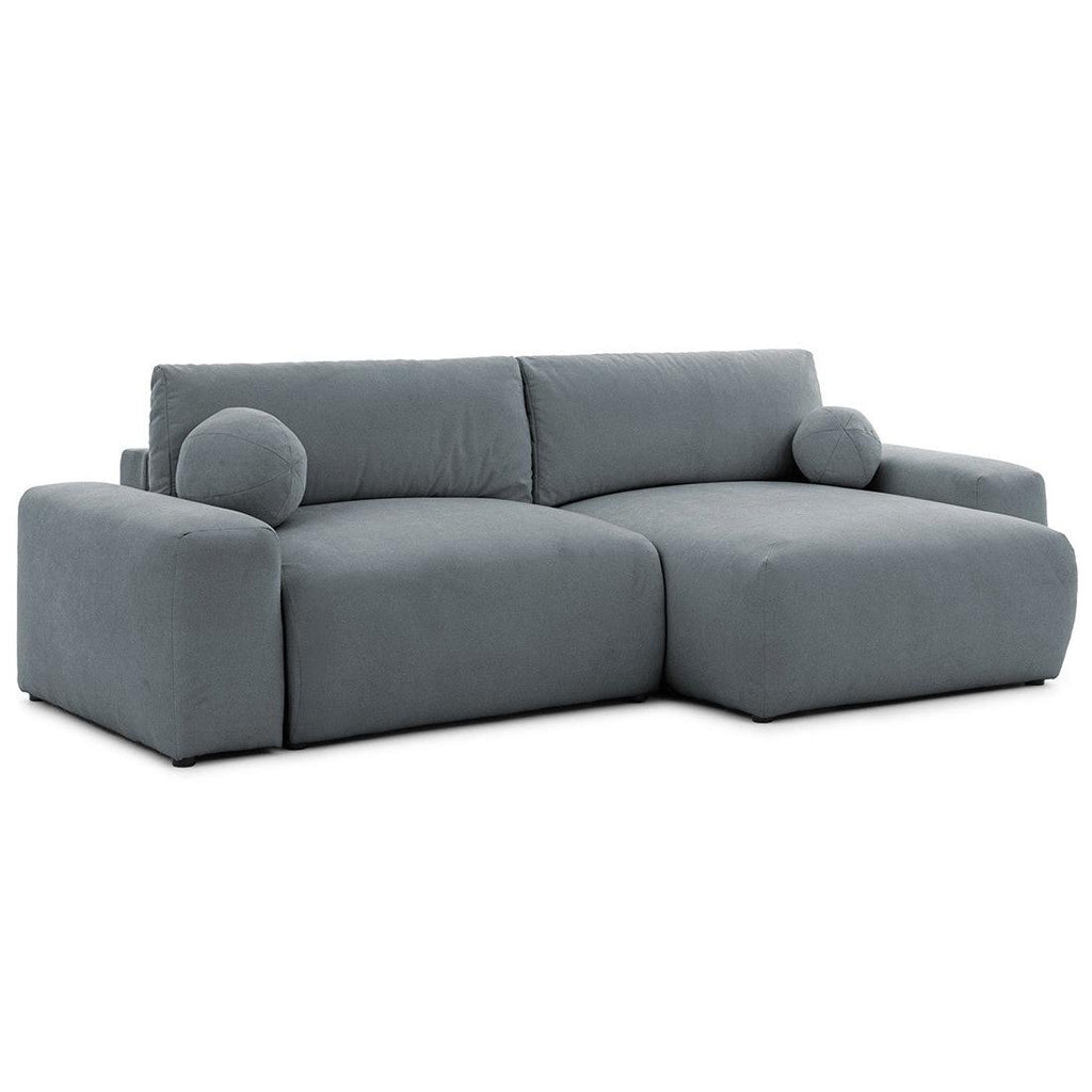 Constance - Sofá Rinconera Reversible - Con Arcón - 4 Plazas - Tela - Gris