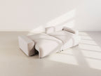 Constance - Reversible 4-Seater Corner Sofa Bed with Storage - Quilted Velvet - Beige