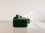 Constance - Reversible 4-Seater Corner Sofa Bed with Storage - Embossed Velvet - Green