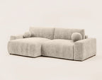 Constance - Reversible Corner Sofa - With Storage - 4-Seater - Velvet - Beige