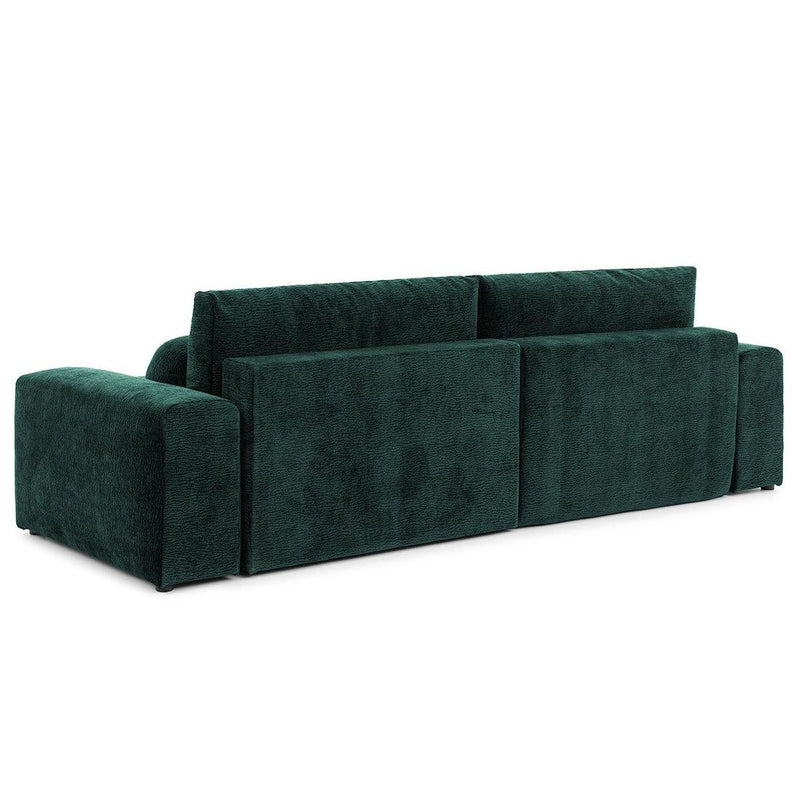 Constance - Reversible Corner Sofa - With Box - 4 Places - Velvet - Green