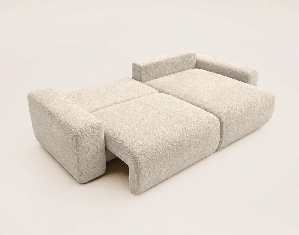Constance - Reversible Corner Sofa - With Storage - 4-Seater - Velvet - Beige