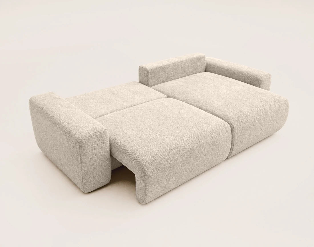 Constance - Reversible Corner Sofa - With Storage - 4-Seater - Velvet - Beige