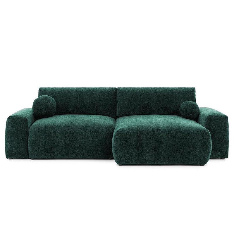 Constance - Reversible Corner Sofa - With Box - 4 Places - Velvet - Green