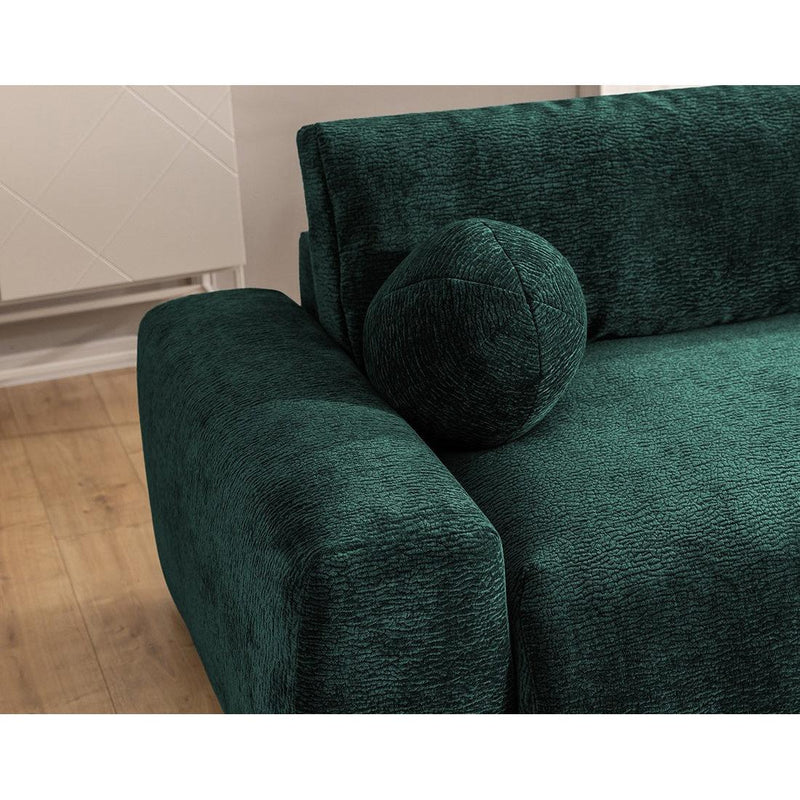 Constance - Reversible Corner Sofa - With Box - 4 Places - Velvet - Green