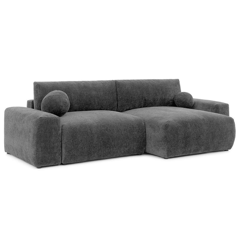 Constance - Reversible Corner Sofa - With Box - 4 Places - Velvet - Gray