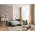 Constance - Sofá Rinconero Reversible - Con Arcón - 4 Plazas - Terciopelo Texturizado - Verde