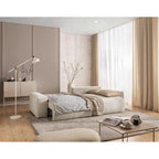 Constance - Sofá Rinconero Reversible - Con Arcón - 4 Plazas - Terciopelo Texturizado - Beige