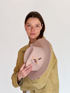 Constanza Felt Hat - Baby Pink