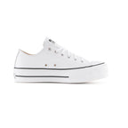 Zapatillas Ox de piel con plataforma - Blanco