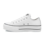 Baskets Platform Leather Ox - Blanc