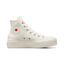 Sneakers Montantes Plateformes Chuck Taylor All Star C?Urs - Blanc