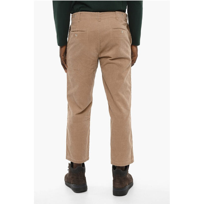 Corduroy Pants 4 Pockets With Golden Buttons