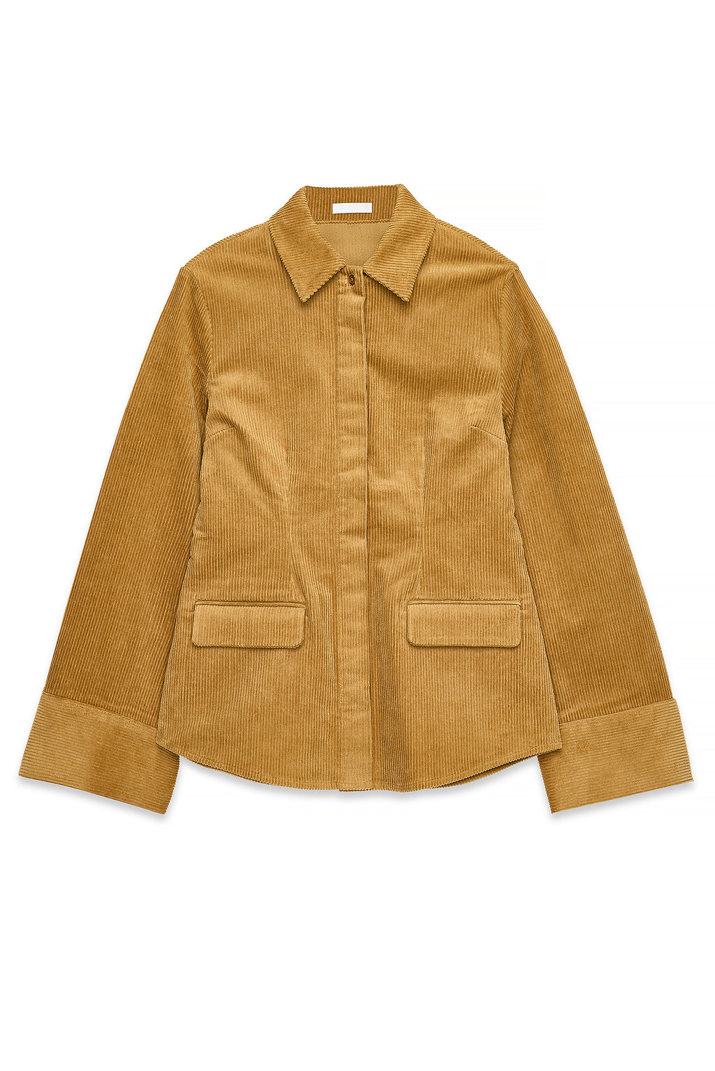 Corduroy Long Sleeve Shirt - Camel