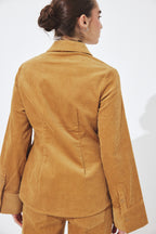 Corduroy Long Sleeve Shirt - Camel