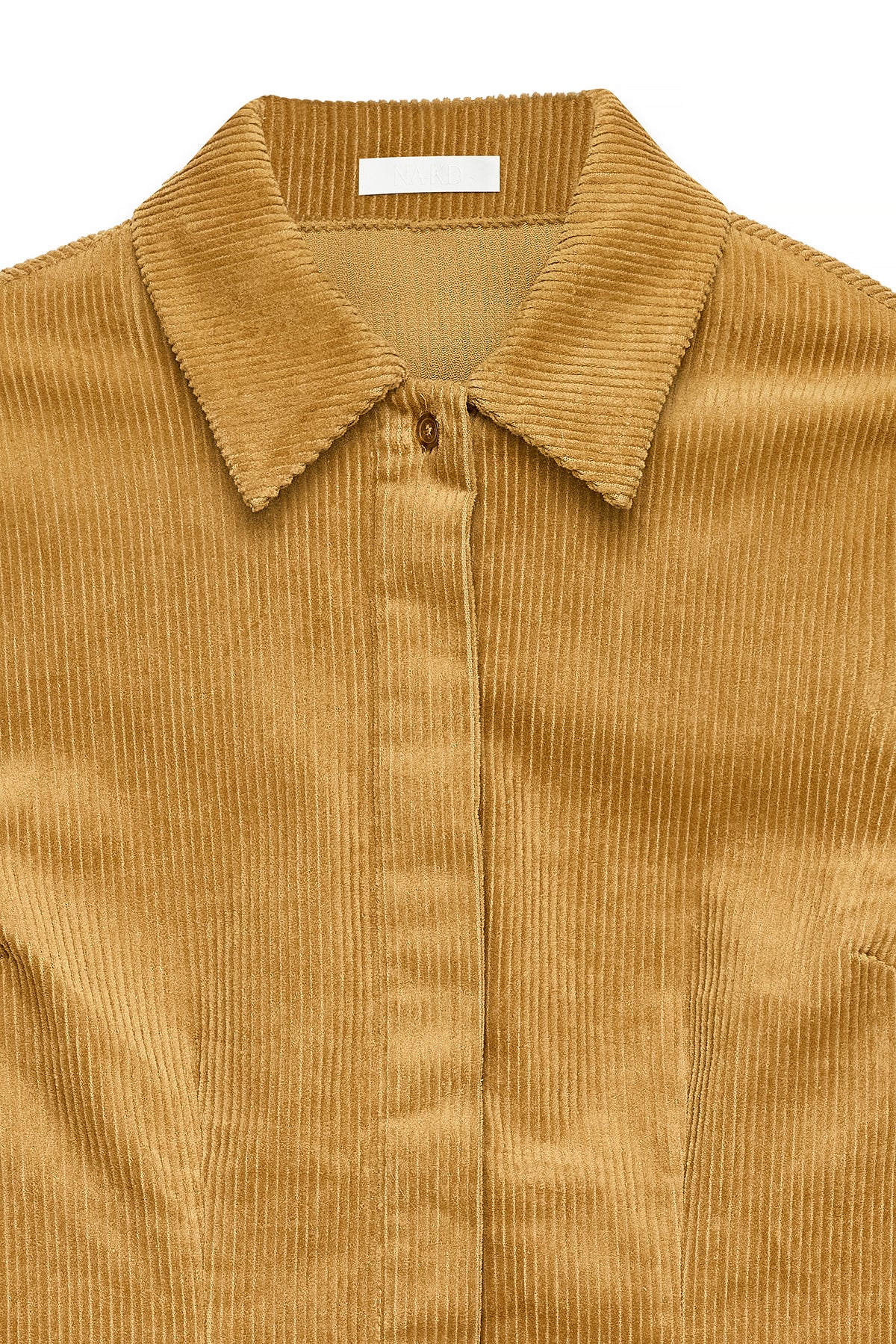 Corduroy Long Sleeve Shirt - Camel