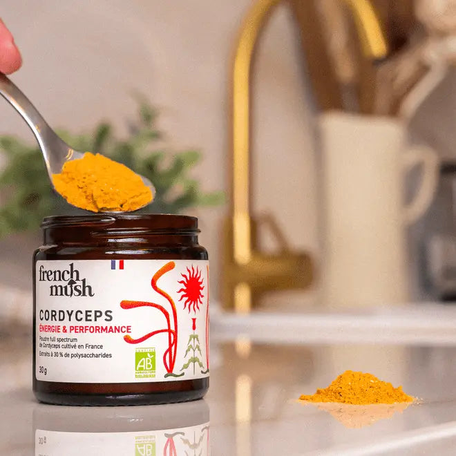 French Mush compléments alimentaires à base d'extraits de champignons médicinaux biologiques fabriqués en France Livret explicatif des champignons bio et naturel - espagnol - autre -