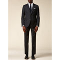 Fursac - Black Virgin Wool Suit - Black, Plain Serge