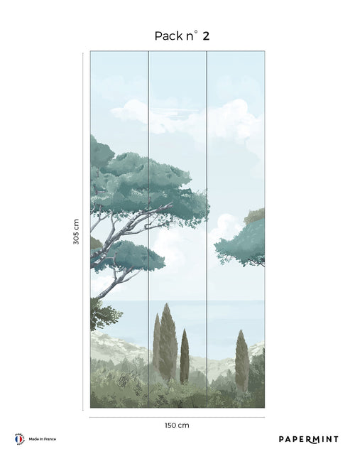 Fresque Côte d'Azur - Vert de gris