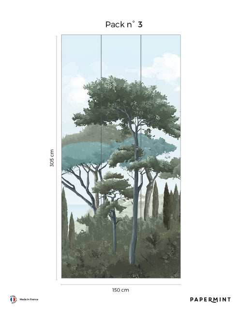 Fresque Côte d'Azur - Vert de gris