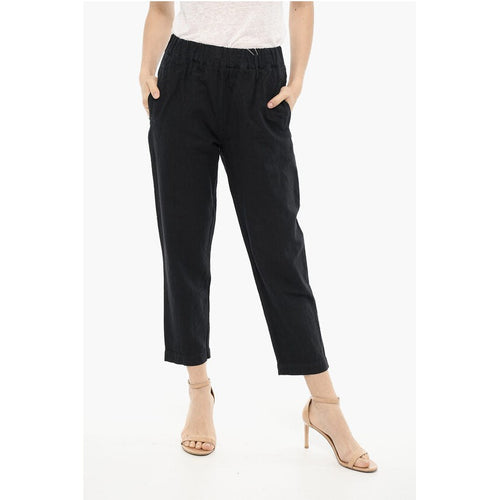 Pantalon Cotton And Linen With Drawstring Waist