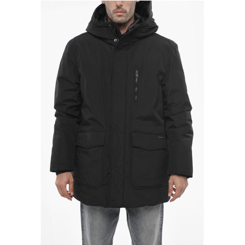 Cotton And Nylon Cleveland Downwith Hidden Closure Jacket