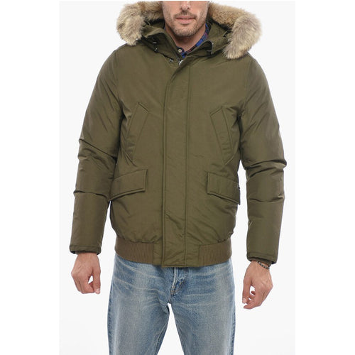 Cotton And Nylon Northern Down With Real Fur Jacket