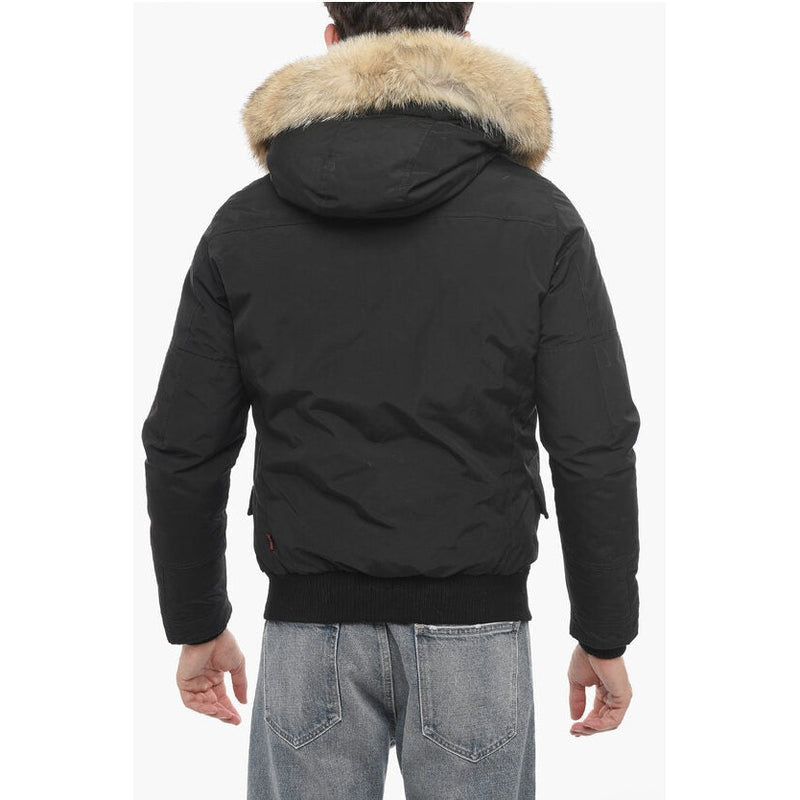 Cotton And Nylon Polar Down With Real Fur Jacket